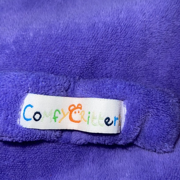 Kids comfy critters purple unicorn hooded blanket - Picture 7 of 7